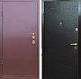 Металлическая дверь с отделкой порошковым напылением и гладкой винилискожей. СП-1947